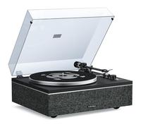 ONE-S Vinyl Record Player with Bluetooth Input/Output, All-in-One Vintage Turntable Built in Speakers, Phono Preamp & DSP, AT-3600L Cartridge, 33/45 RPM (Black)