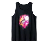 One Salmon Fish Howling at The Moon Pink Moon Tank Top