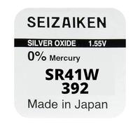 One Seizaiken Watch Battery 392 SR41W 1.55V For Watches By Seiko Instruments Inc. 0% Mercury