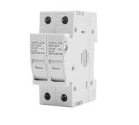One set 1P 2P DC Fuse Holder 10 * 38mm High Voltage Solar PV 1100V TOMZN TOPV-30 Base Photovoltaic System Protection Protector gpV(30A,2P Without LED)