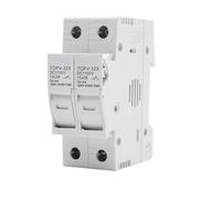 One set 1P 2P DC Fuse Holder 10 * 38mm High Voltage Solar PV 1100V TOPV-30 Base Photovoltaic System Protection Protector gpV(10A,2P Without LED)