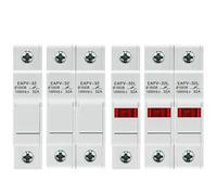 One Set 1P 2P DC Fuses Holder 10 * 38mm PV 1000V 6A 15A 32A Base EAPV-32L(25A,EAPV-32L-1P)