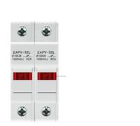 One Set 1P 2P DC Fuses Holder Solar 10 * 38mm PV 1000V 6A 15A 32A Base for Solar Photovoltaic System Short Circuit Protector gpV(EAPV-32-1P,6A)