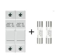 One Set 2P Parallel DC Fuse Holder 10 * 38mm 1000V 6A-32A Base Photovoltaic Protector 1Pcs(10A,EAPV-32L-2P)
