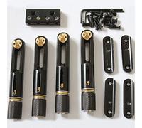One set 4strings black single headless bass bridge