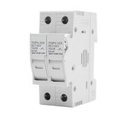 One set DC Fuse Holder 10 * 38mm High Voltage Solar PV 1100V TOPV-30 Base Photovoltaic System Protection Protector gpV(15A,2P With LED)