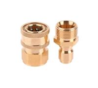 One Set of 3/8 M22 high-Pressure Washer Quick-Connect Hose Fitting kit, Hose Connector Adapter Set, 1.5mm Water Outlet.