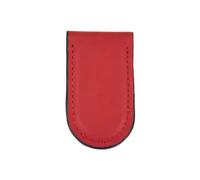 ONE SHOP di Bracalente Piero Men's Money Clip Wallet Faux Leather Money Clip Banknotes Magnetic Magnetic Money Clip Coin Holder Accessories Wallets Oval, red, 6 cm, Classic