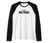 One Shot One Finish Line Art Fighter Workout Gym Combat Gift Raglan Baseball Tee