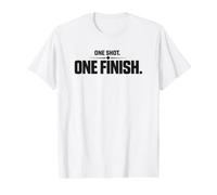 One Shot One Finish Line Art Fighter Workout Gym Combat Gift Value Graphic T-Shirt, Men, White, XL