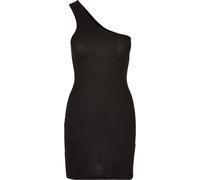 One-shoulder ribbed dress for women Urban Classics Noir L
