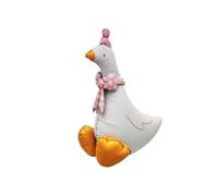 One Silly Goose Balloons 26 Inch 3D Standing Pink Goose Foil Balloon, Cute Polka Dot Hat & Bow Goose Balloon, Baby Shower, Gender Reveal, Birthday Party Decor