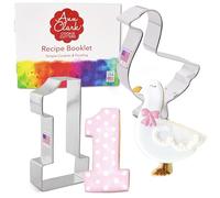 One Silly Goose Cookie Cutters 2-Pc. Set Made in the USA by Ann Clark, Goose, Number One/#1