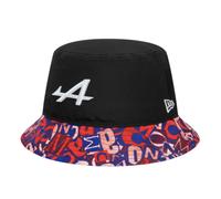 (One Size) 2024 Alpine Racing Monaco Tapered Bucket Hat (Black) - Medium