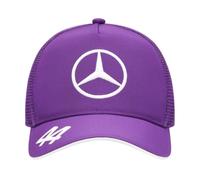 (One Size) 2024 Mercedes Lewis Hamilton Trucker Cap (Purple)