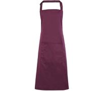 (One Size, Aubergine) Premier Unisex Adult Colours Pocket Full Apron