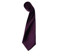 Premier Colours Satin Tie in Aubergine Premier Aubergine One Size