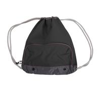 (One Size, Black) Bagbase Athleisure Water Resistant Drawstring Sports Gymsac Bag (Pack of 2)
