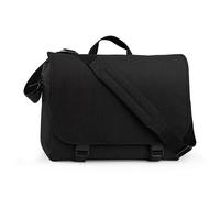 (One Size, Black) BagBase Two-tone Digital Messenger Bag (Up To 15.6inch Laptop Compartment) (Pack of 2)