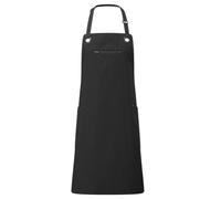 (One Size, Black/Charcoal) Premier Unisex Adult Barley Sustainable Contrast Stitching Full Apron
