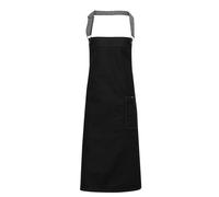 Premier District Bibbed Apron Black Denim (One Size)