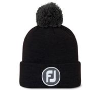 (One Size, Black) FootJoy Mens Solid Pom Pom Acrylic Fleece Earband Golf Beanie Hat