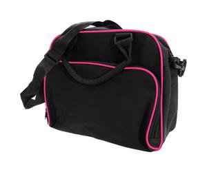 (One Size, Black/Fuchia) Bagbase Compact Junior Dance Messenger Bag (15 Litres)
