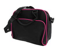 (One Size, Black/Fuchia) Bagbase Compact Junior Dance Messenger Bag (15 Litres) (Pack of 2)
