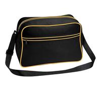 (One Size, Black/Gold) Bagbase Retro 18L Shoulder Bag