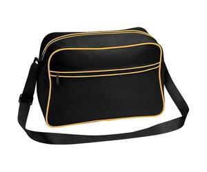 (One Size, Black/Gold) Bagbase Retro 18L Shoulder Bag