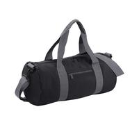 Bagbase Men's Plain Varsity Barrel Duffle Bag (20 Litres) in True Black Bagbase True Black One Size
