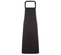 (One Size, Black/ Grey) Premier Ladies/Womens Stripe Apron / Workwear (Butchers Style) (Pack of 2)