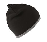 (One Size, Black/Grey) Result Unisex Adult Reversible Fashion Beanie