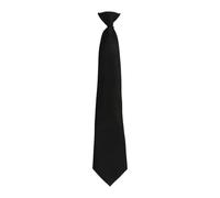 Premier Mens Fashion ”Colours” Work Clip On Tie (Black) - One Size