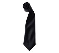 Premier Colours Satin Tie in Black Premier Black One Size