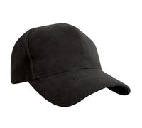 Result Pro Style Heavy Brushed Cotton Baseball Cap in Black Result Black One Size