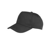 (One Size, Black) Result Unisex Core Boston 5 Panel Printers Baseball Cap (Pack of 2)