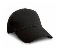 (One Size, Black) Result Unisex Low Profile Heavy Brushed Cotton Baseball Cap