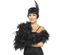 (One Size, Black) Smiffys Deluxe Feather Boa