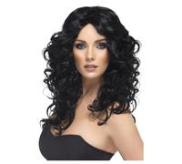 (One Size, Black) Smiffys Womens/Ladies Glamour Wig