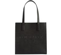 (One Size, Black) Ted Baker Soocon Logo Faux Leather Shopper Bag