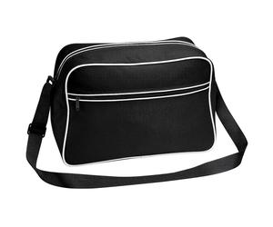 (One Size, Black/White) Bagbase Retro 18L Shoulder Bag