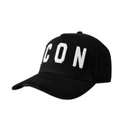 (One Size, Black/White) DSquared2 Mens Icon Icon Baseball Cap