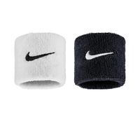(One Size, Black/White) Nike Classic Swoosh Sweatband (Pack of 2)
