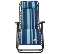 (One Size, Blue Stripe) Trespass Glentilt Reclining Garden Chair/Recliner