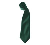 Premier Men's Colours Satin Clip Tie Pack of 2 in Bottle Green Premier Bottle Green One Size