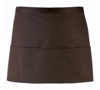 (One Size, Brown) Premier Ladies/Womens Colours 3 Pocket Apron / Workwear