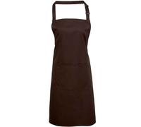 (One Size, Brown) Premier Unisex Adult Colours Pocket Full Apron
