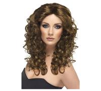 (One Size, Brown) Smiffys Womens/Ladies Glamour Wig