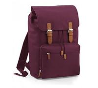 (One Size, Burgundy) BagBase Vintage Laptop Backpack